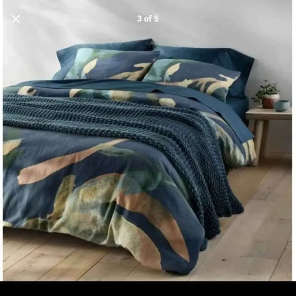 Casaluna Knit Blanket - Full/Queen - Blue- New